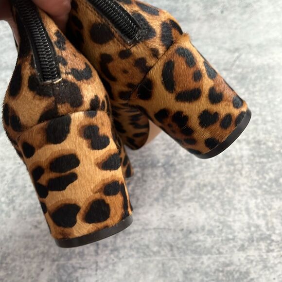 J. Crew Leopard Willa Calf Hair Booties 8 - Picture 6 of 8